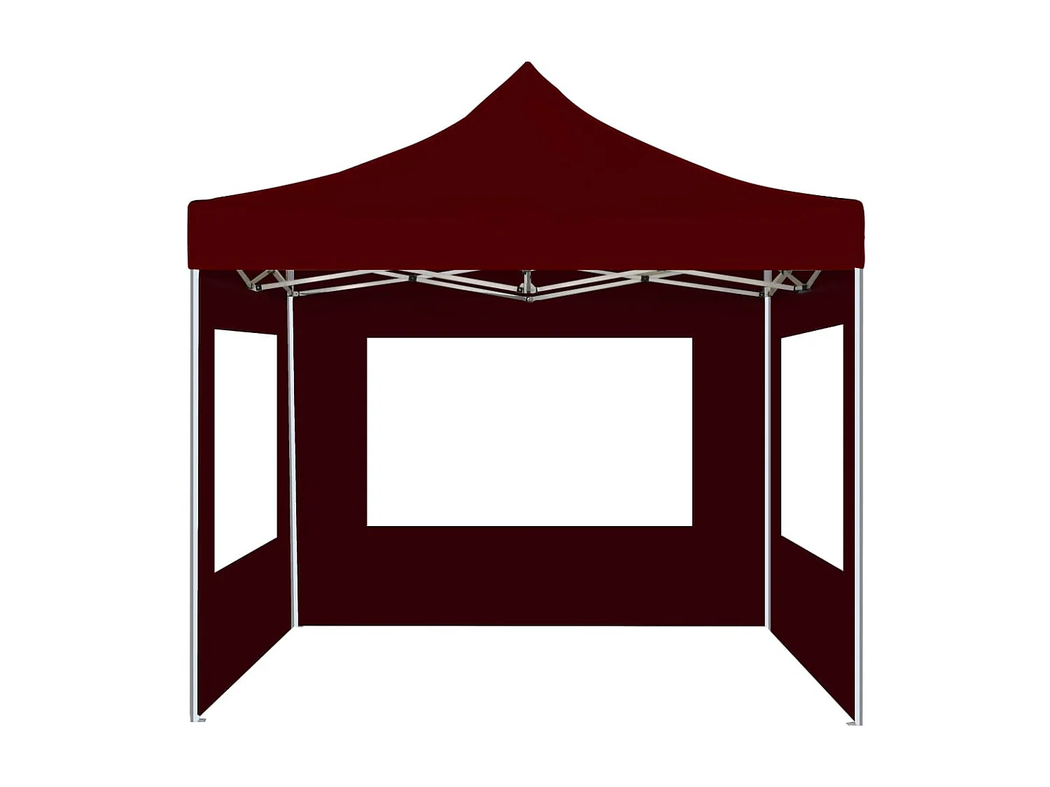 Tonnelle -Tente de réception pliable avec parois Aluminium 3x3 m Bordeaux FR512037