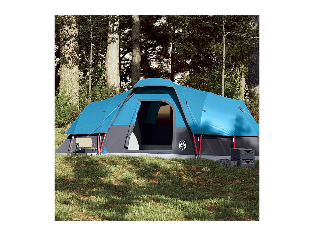 Tonnelle -Tente à dôme 11 personnes bleu imperméable FR335577