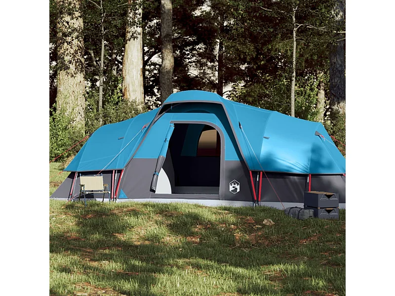 Tonnelle -Tente à dôme 11 personnes bleu imperméable FR335577