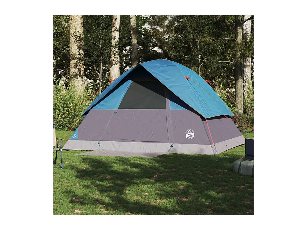 Tonnelle -Tente familiale à dôme 6 personnes bleu imperméable FR142726