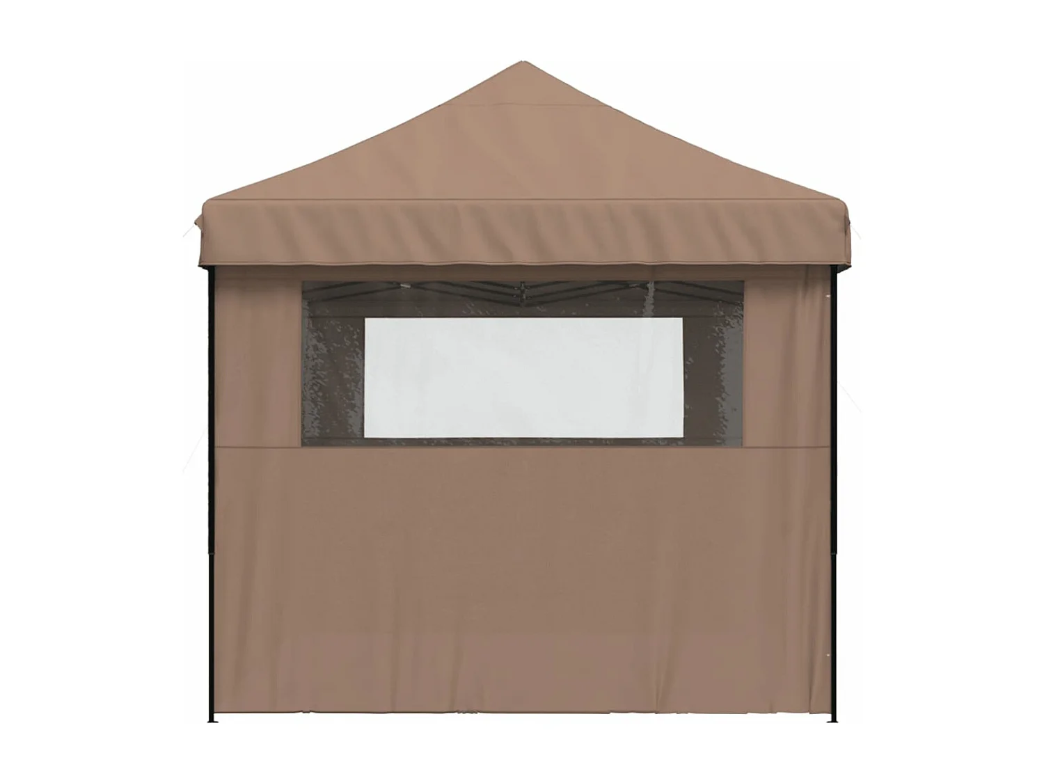 Partytent inklapbaar pop-up met 3 zijwanden bruin BE193890