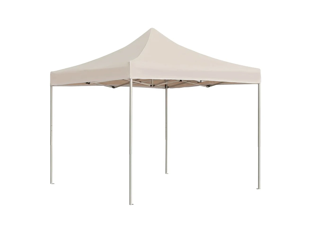 Tonnelle -Tente de réception pliable Aluminium 2 x 2 m Crème FR102582