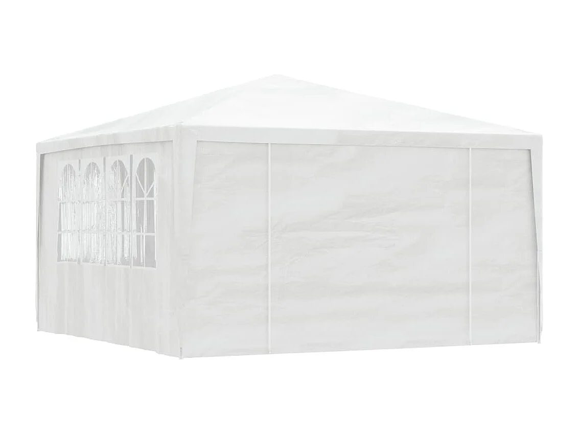 Tonnelle -Tente de réception avec parois latérales 4x4 m Blanc 90 g/m² FR732317