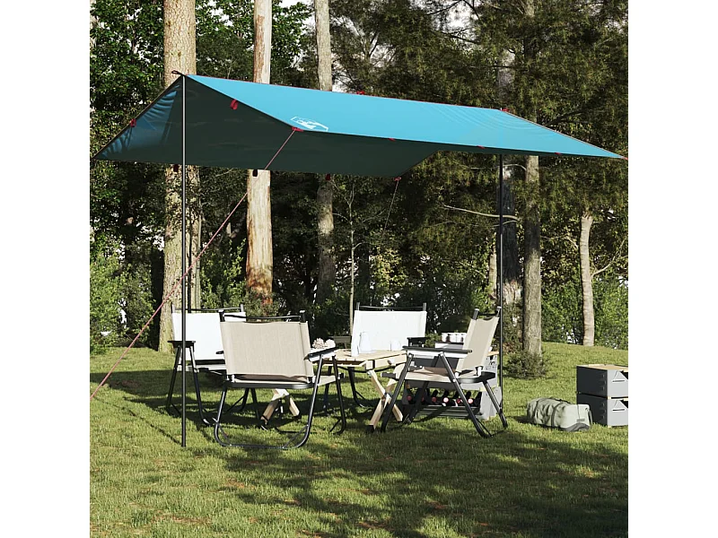 Kampeerluifel waterdicht 360x294 cm blauw BE513933