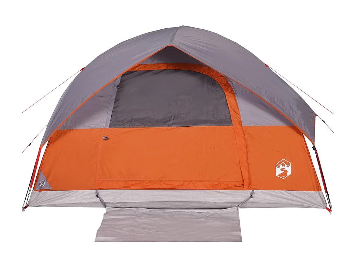 Tonnelle -Tente familiale à dôme 6 personnes orange imperméable FR214626