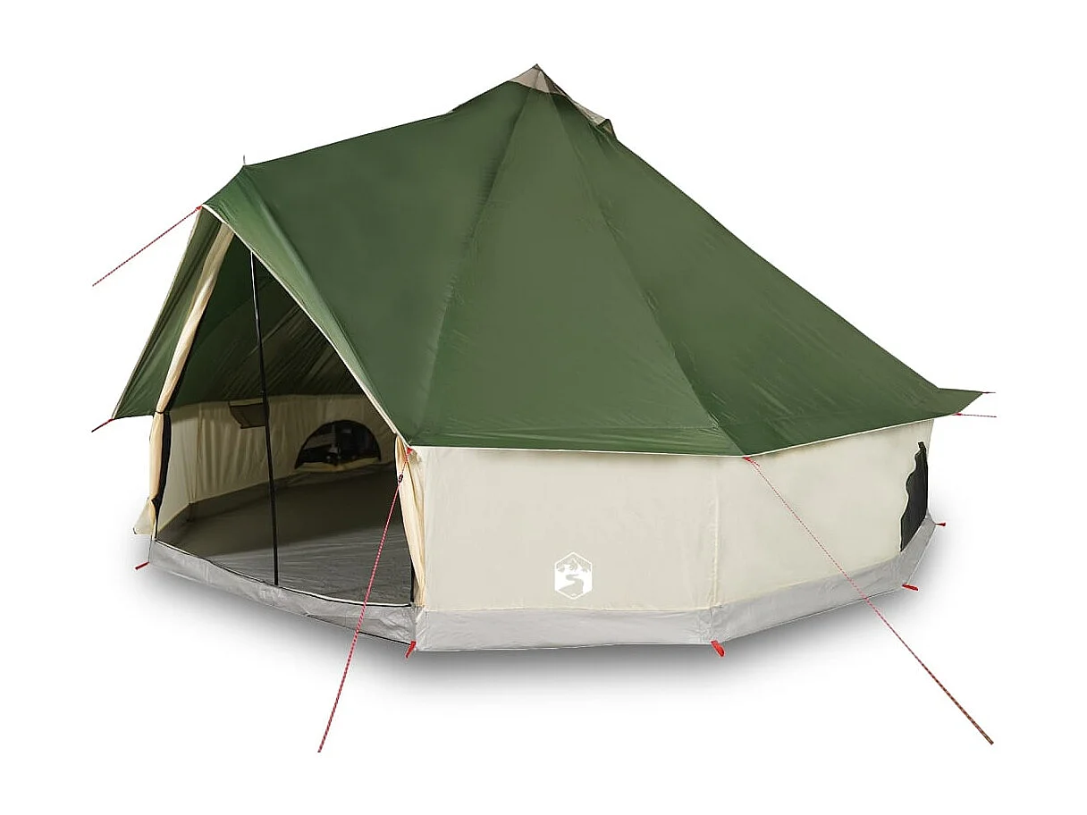 Tenda familiar tipi para 10 pessoas impermeável verde PT137795
