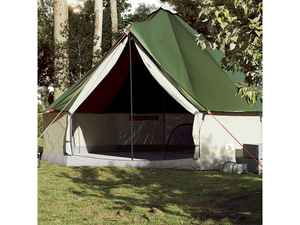 Tonnelle -Tente familiale tipi 10 personnes vert imperméable FR635609