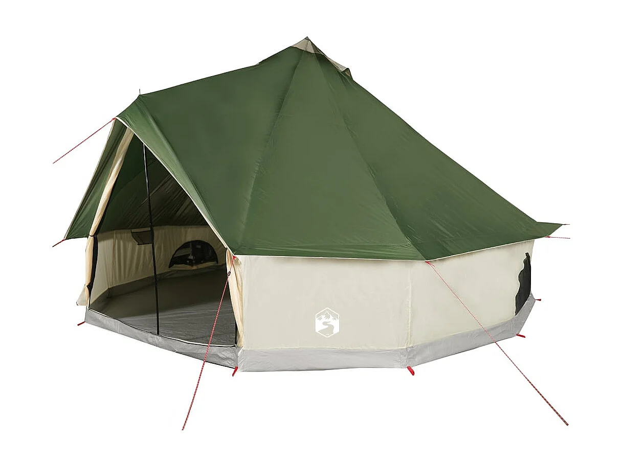 Tonnelle -Tente familiale tipi 10 personnes vert imperméable FR635609