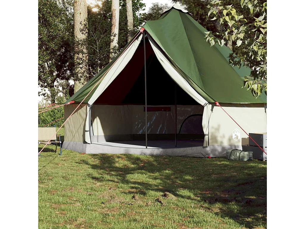 Tonnelle -Tente familiale tipi 10 personnes vert imperméable FR635609