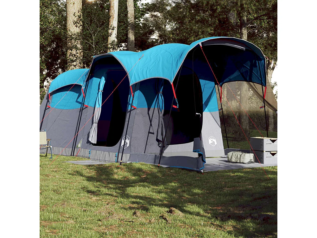 Tonnelle -Tente familiale tunnel 8 personnes bleu imperméable FR499557