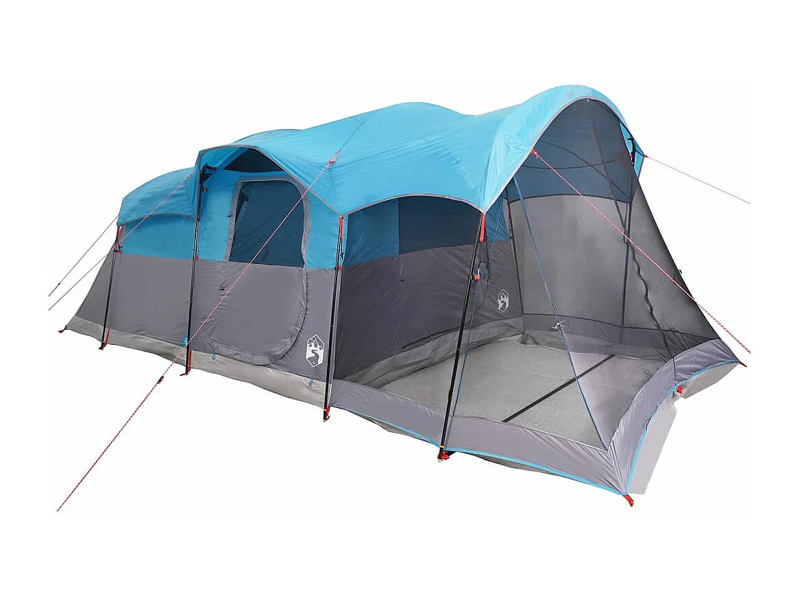 Tonnelle -Tente familiale tunnel 8 personnes bleu imperméable FR499557