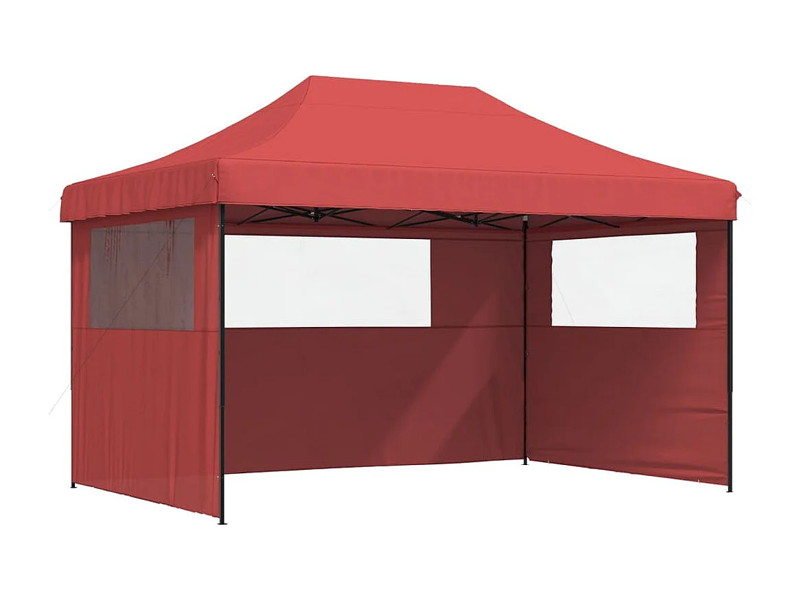 Tienda de fiesta plegable Pop-Up 3 paredes laterales burdeos ES866289