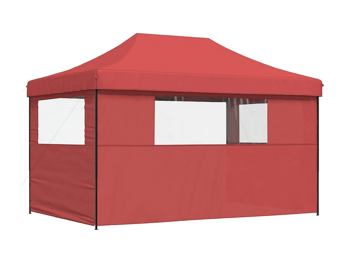 Tienda de fiesta plegable Pop-Up 3 paredes laterales burdeos ES866289