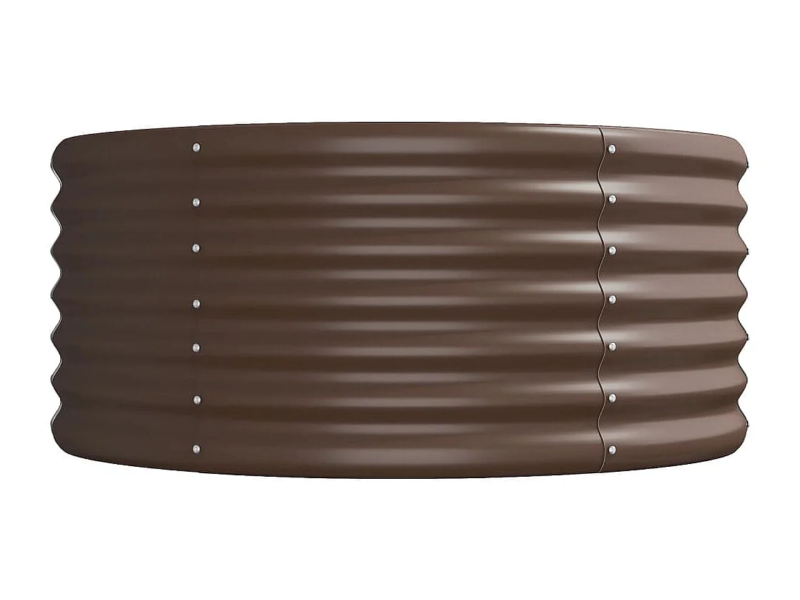 Lit surélevé de jardin Acier enduit de poudre marron FR97856