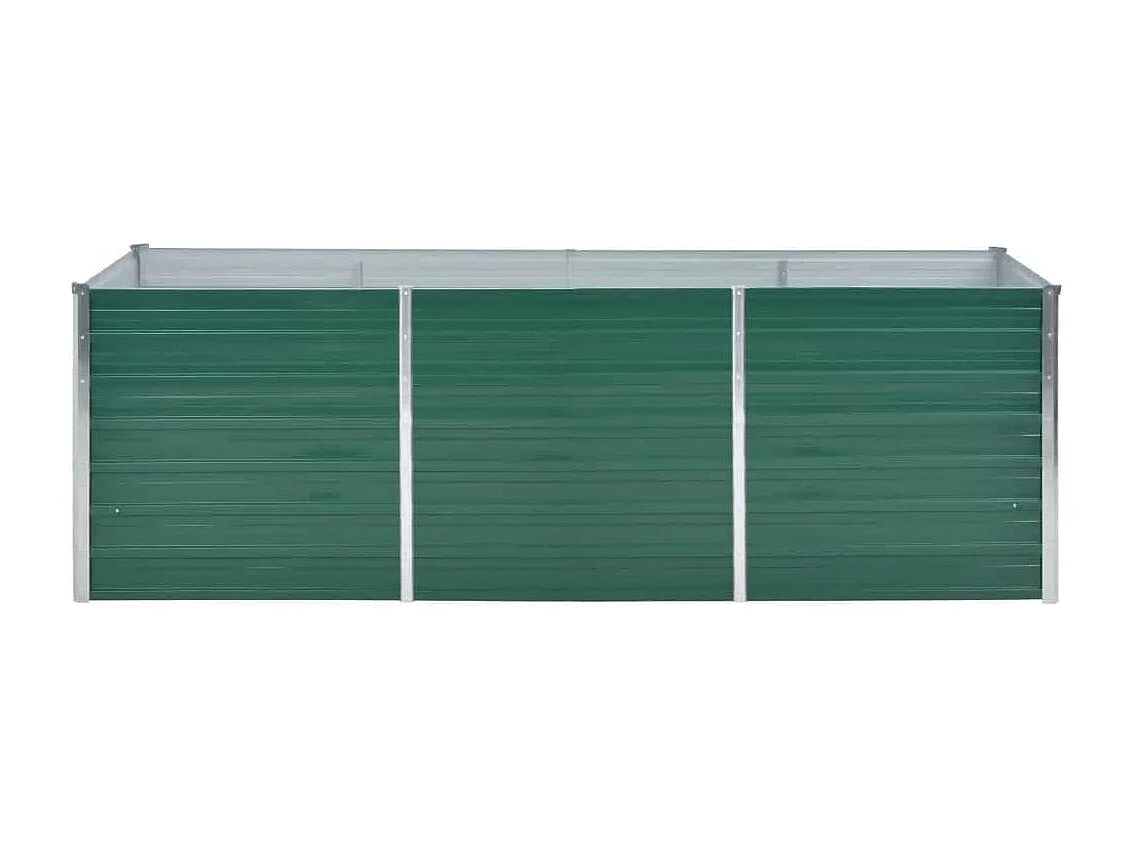 Lit surélevé de jardin Acier galvanisé 240x80x77 cm Vert FR71923