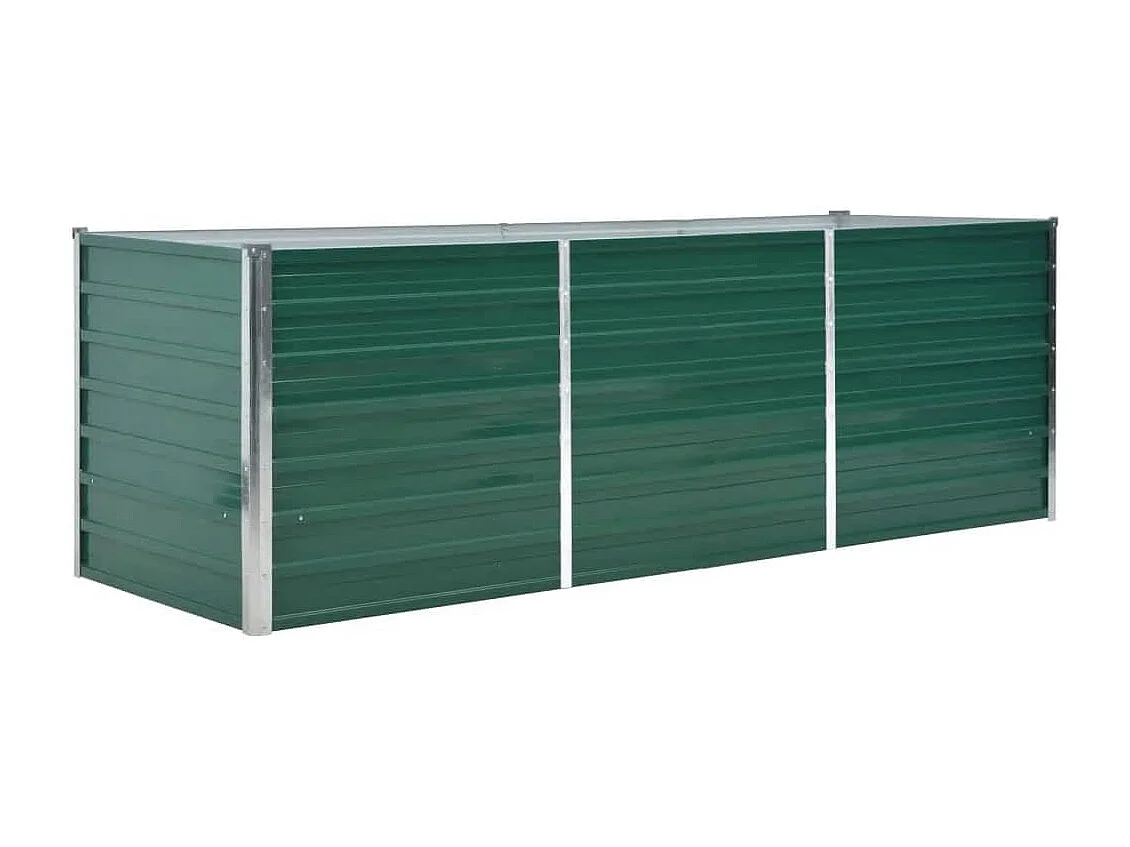 Lit surélevé de jardin Acier galvanisé 240x80x77 cm Vert FR71923