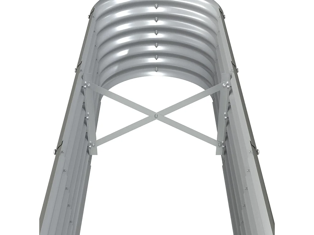 Jardinera arriate acero recubrimiento polvo gris 332x40x36 cm ES958647