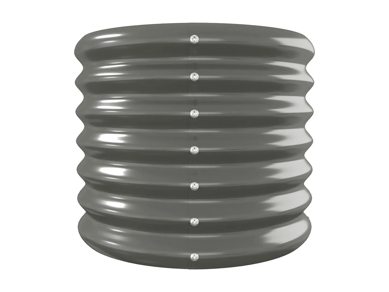 Jardinera arriate acero recubrimiento polvo gris 332x40x36 cm ES958647