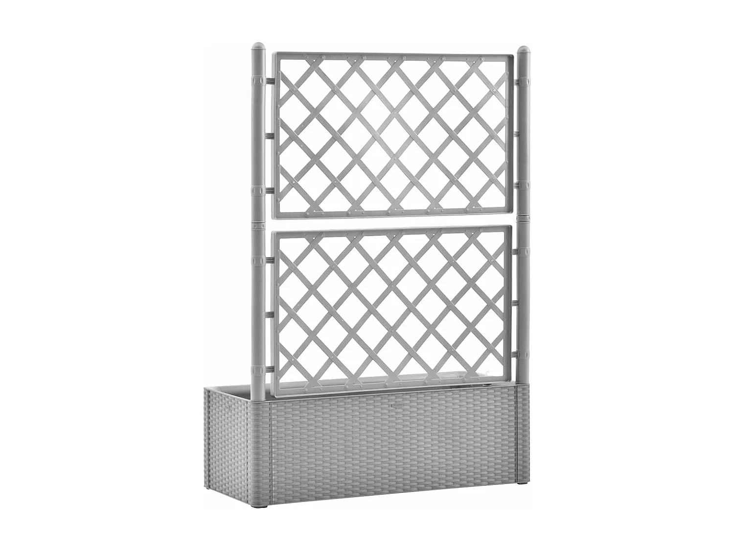 Lit surélevé de jardin et treillis et système d'arrosage Gris FR54938