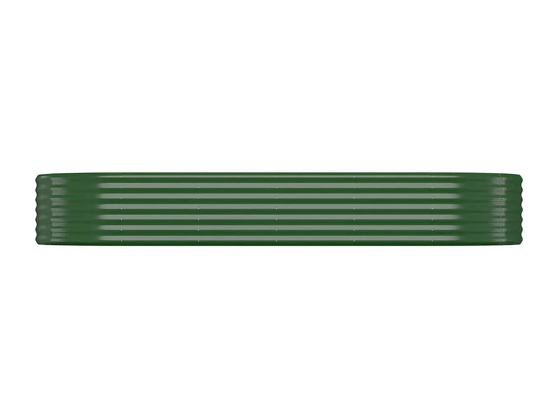 Lit surélevé de jardin Acier enduit de poudre 249x100x36cm Vert FR11916