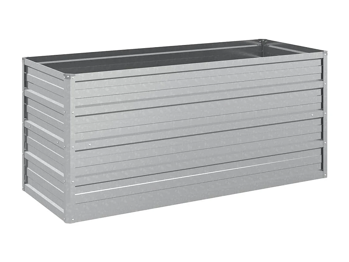 Lit surélevé de jardin 100x40x45 cm Acier galvanisé Argenté FR70961