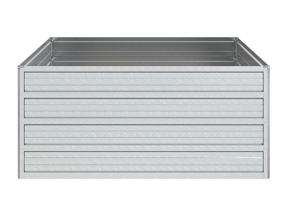 Arriate de acero galvanizado plateado 100x100x45 cm ES838706