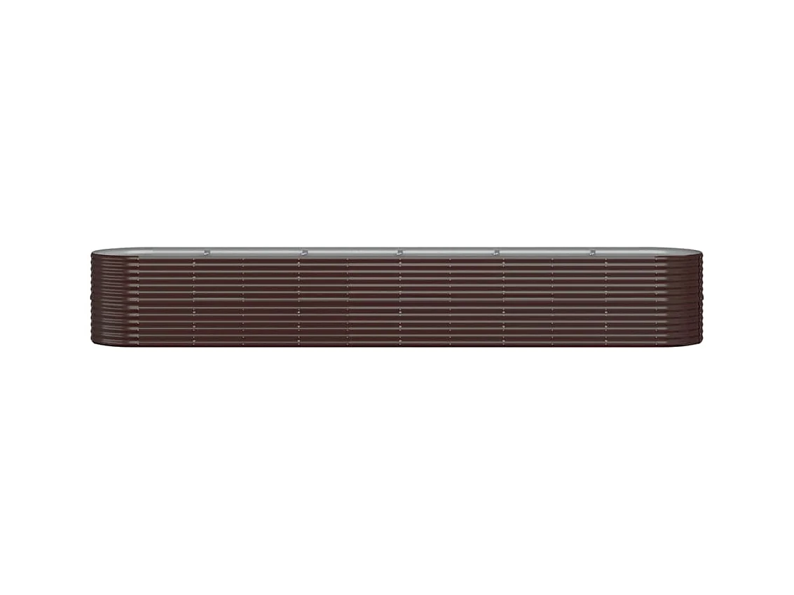 Plantenbak 440x80x68 cm gepoedercoat staal bruin BE880989