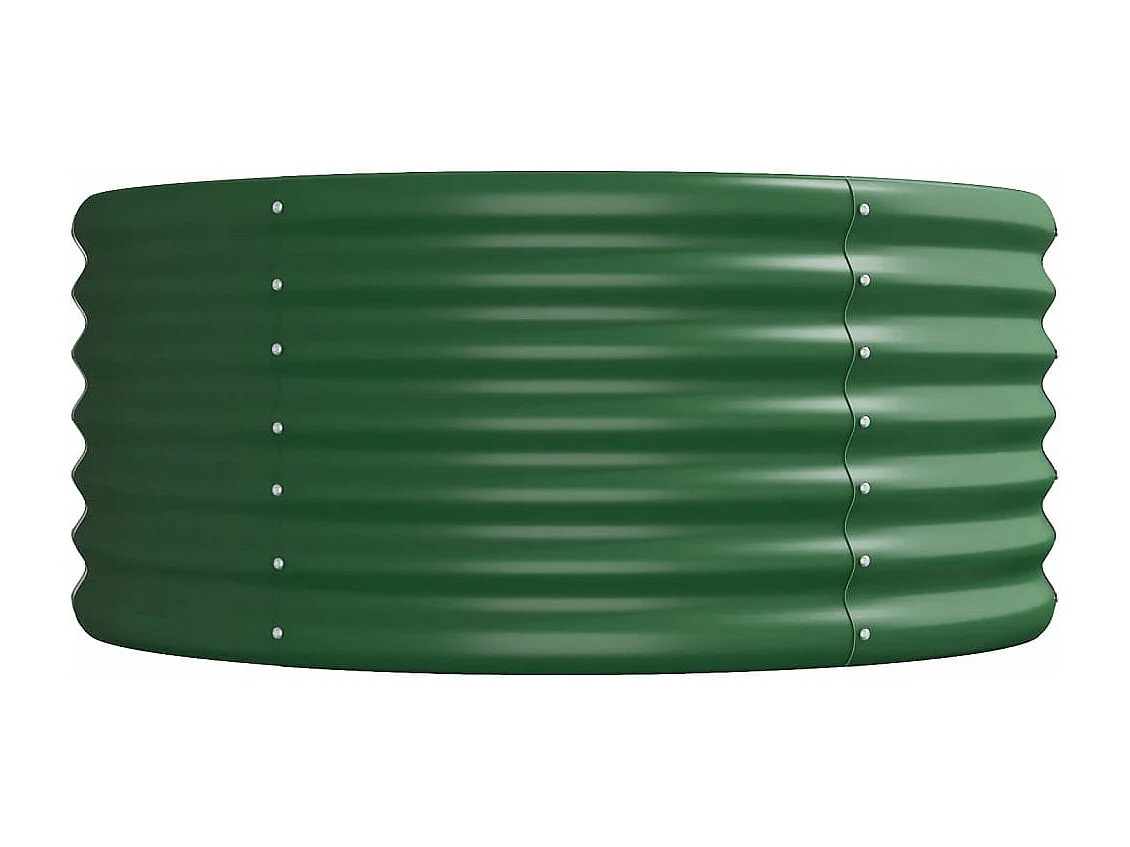 Lit surélevé de jardin Acier enduit de poudre 620x80x36 cm Vert FR84721