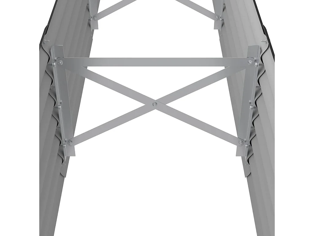 Jardinera acero con recubrimiento polvo antracita 224x40x36 cm ES827387