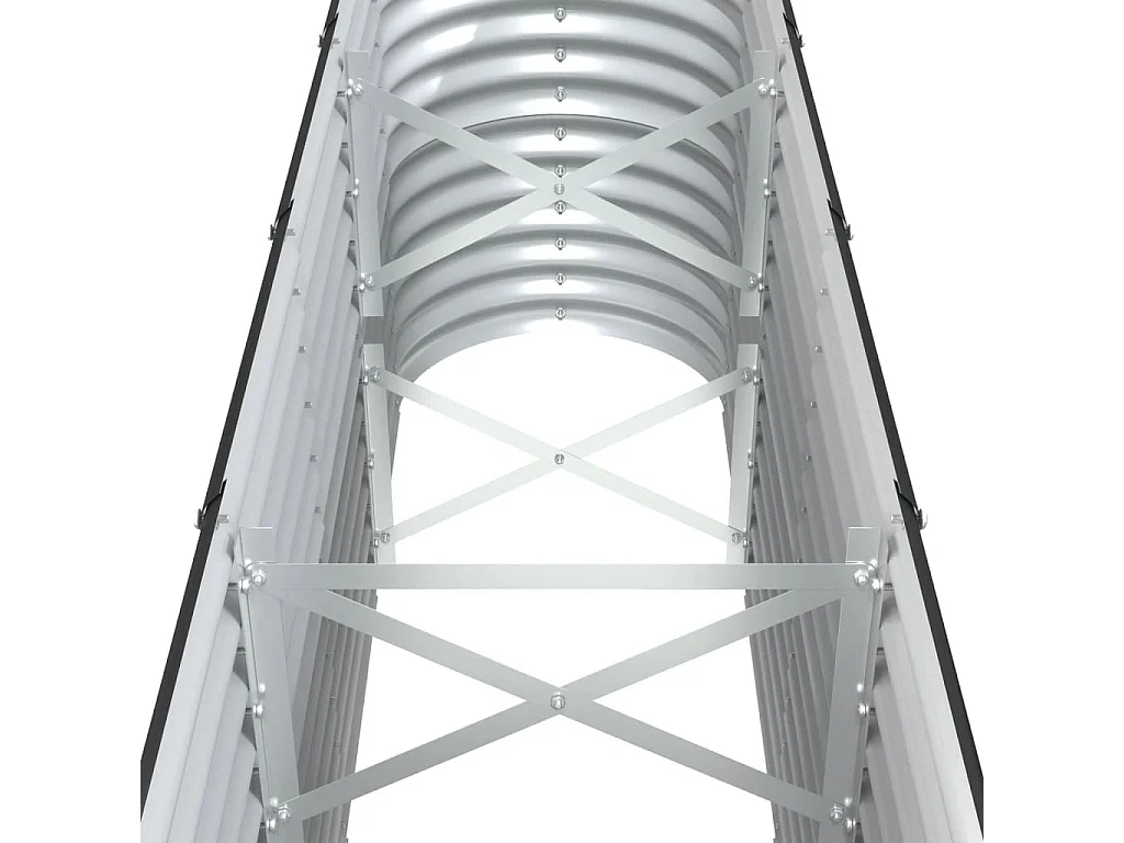 Jardinera arriate acero recubierto polvo antracita 332x40x68 cm ES577050