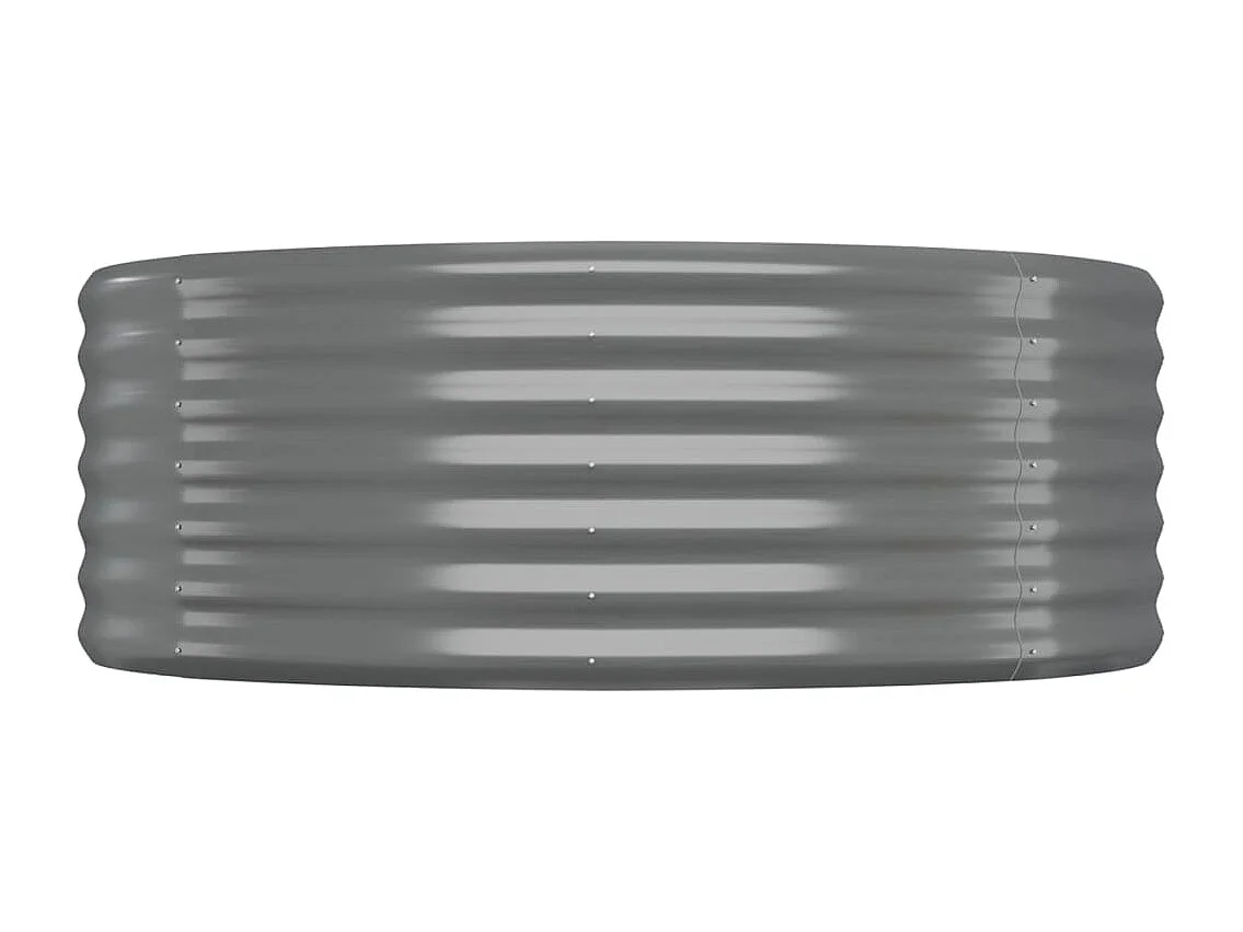 Lit surélevé de jardin Acier enduit de poudre 249x100x36cm gris FR95429