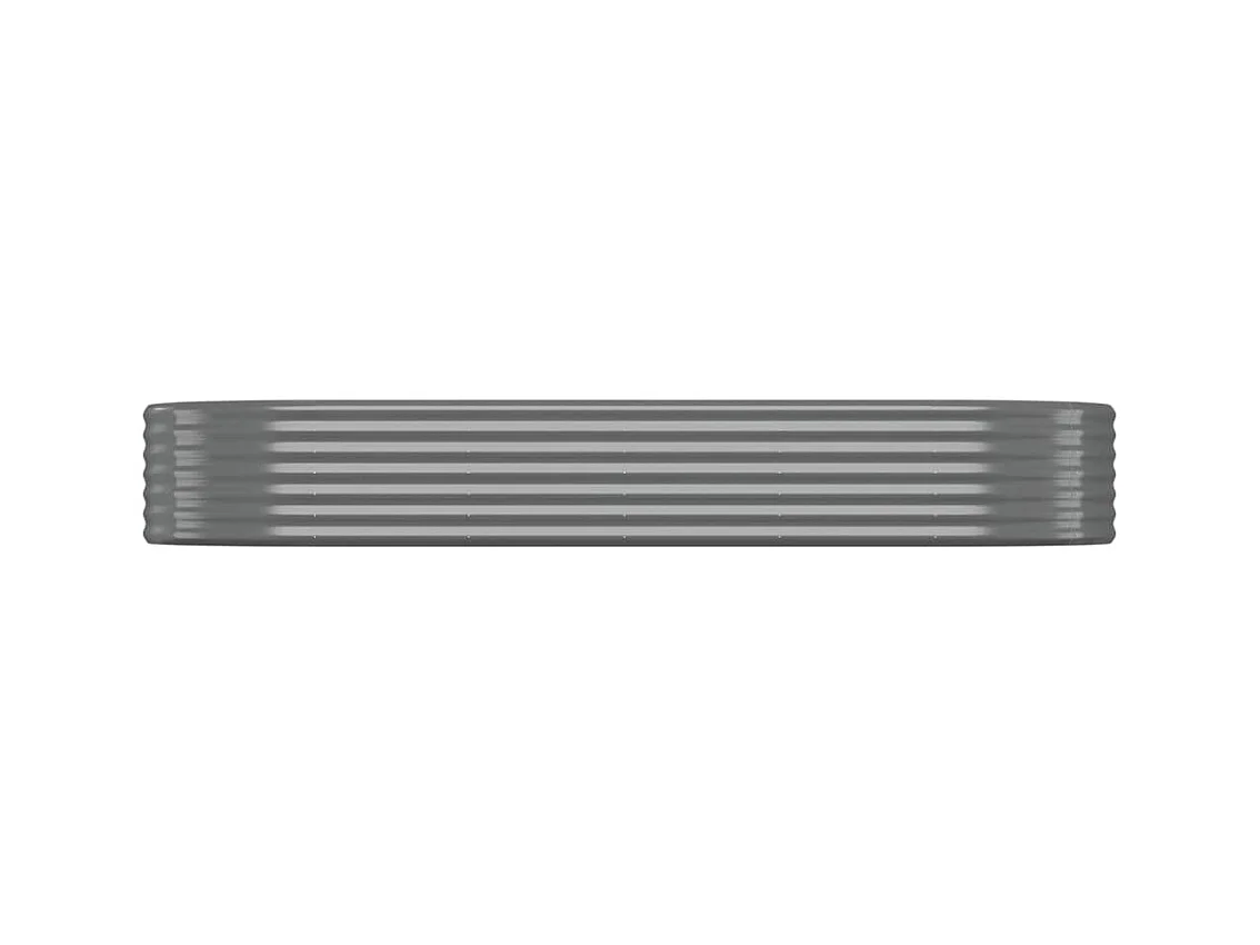 Lit surélevé de jardin Acier enduit de poudre 249x100x36cm gris FR95429