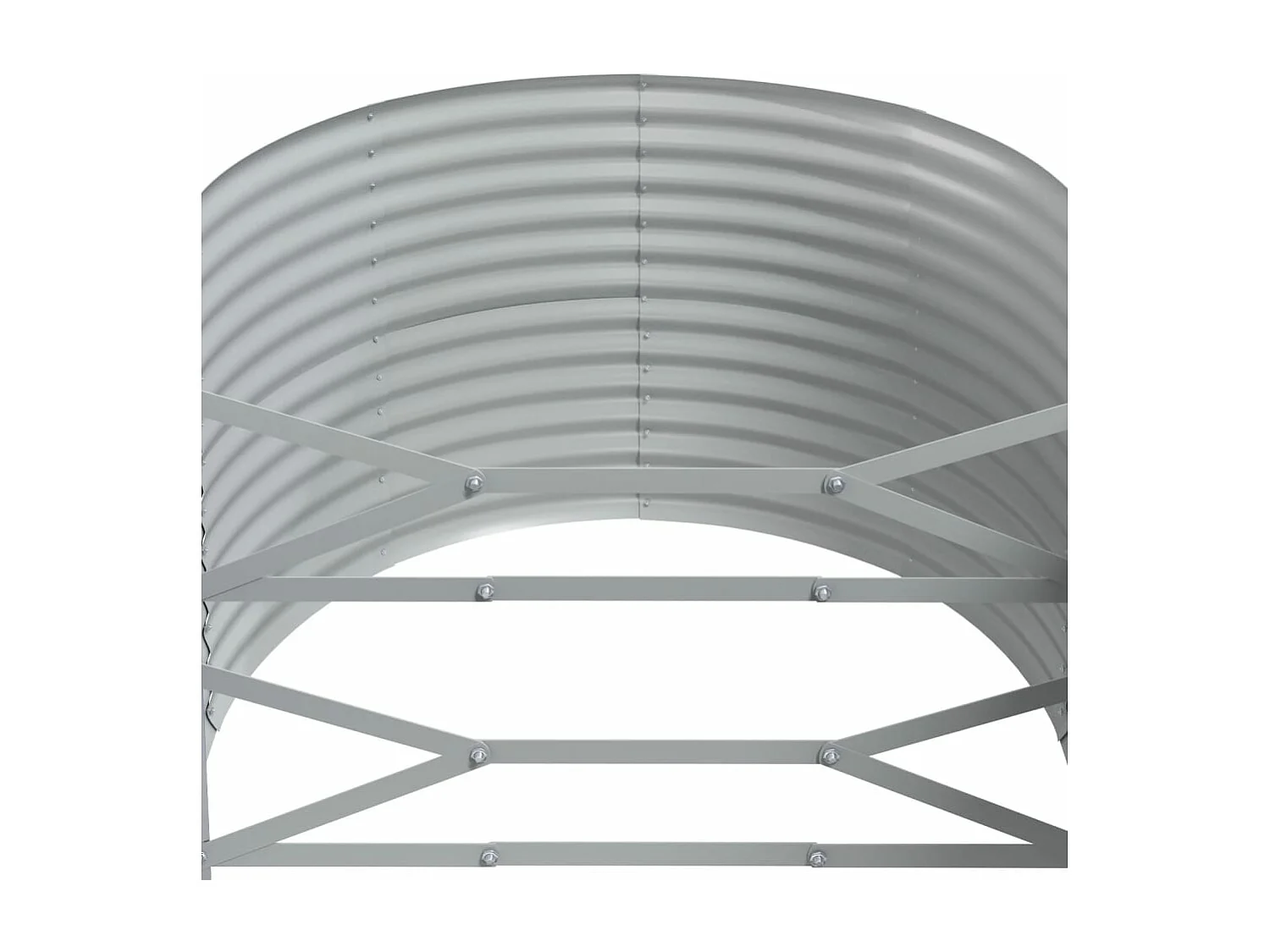 Lit surélevé de jardin Acier enduit de poudre 249x100x68cm gris FR54778