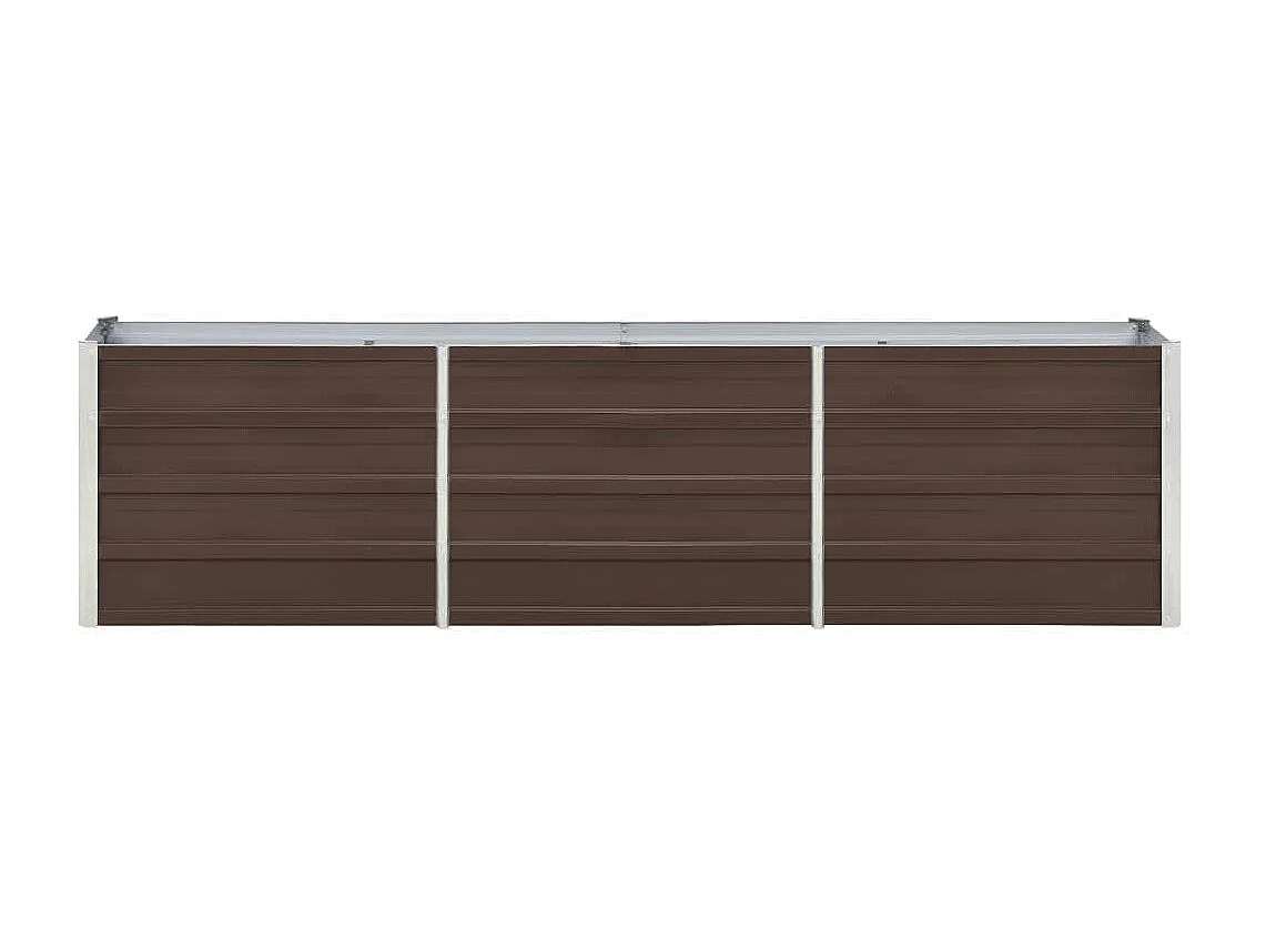 Lit surélevé de jardin Acier galvanisé 240x40x45 cm Marron FR82383