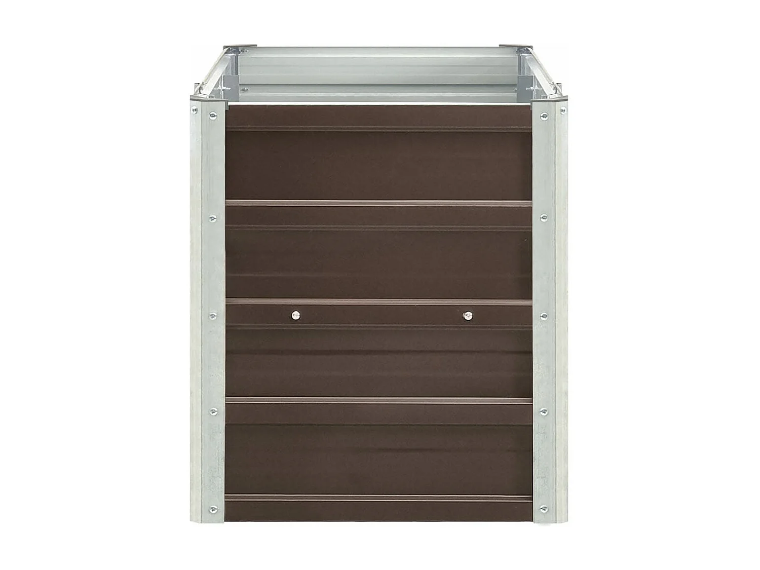 Lit surélevé de jardin Acier galvanisé 240x40x45 cm Marron FR82383