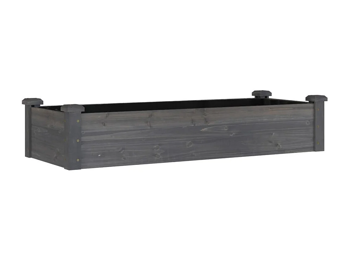 Jardinera arriate forro madera maciza marrón abeto 120x45x25 cm ES999119