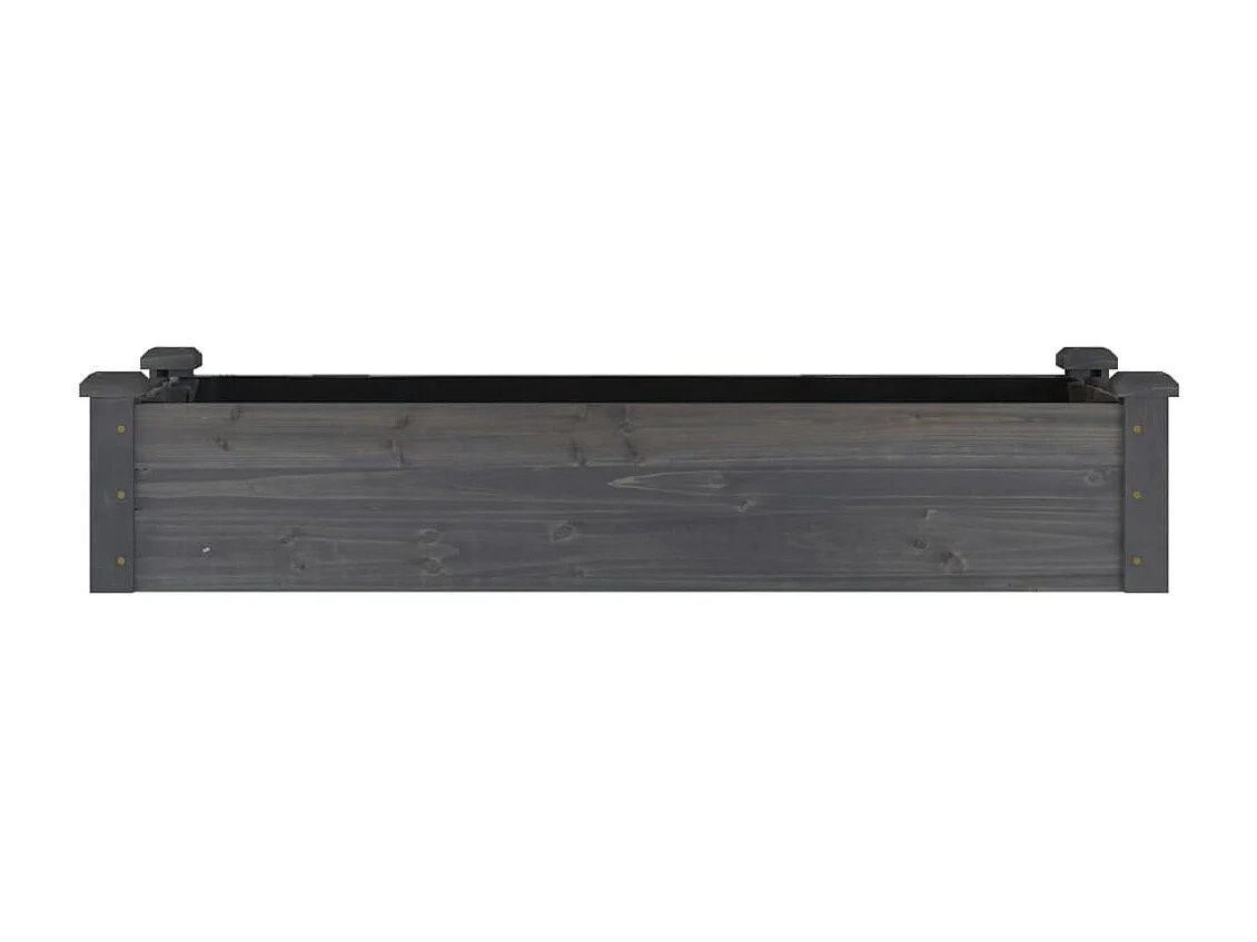 Jardinera arriate forro madera maciza marrón abeto 120x45x25 cm ES999119