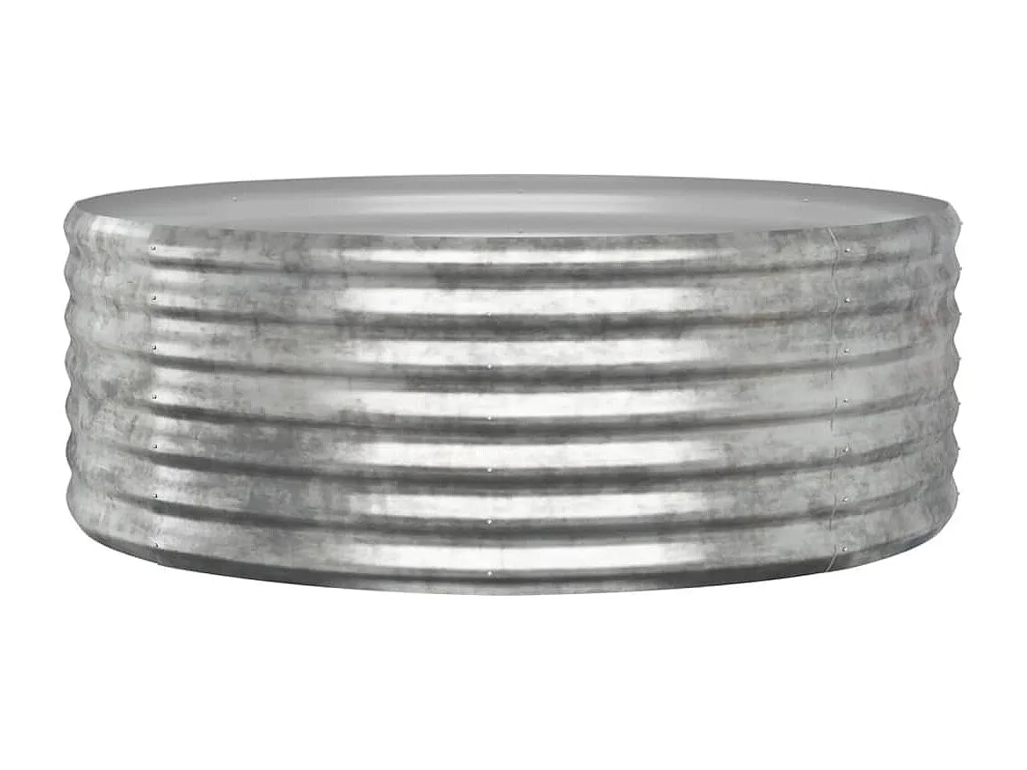 Lit surélevé de jardin Acier enduit de poudre Argenté FR16819