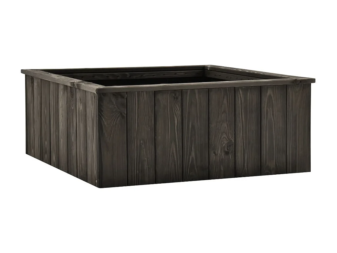 Lit surélevé Gris foncé 74x77x30 cm Bois de pin massif FR47370