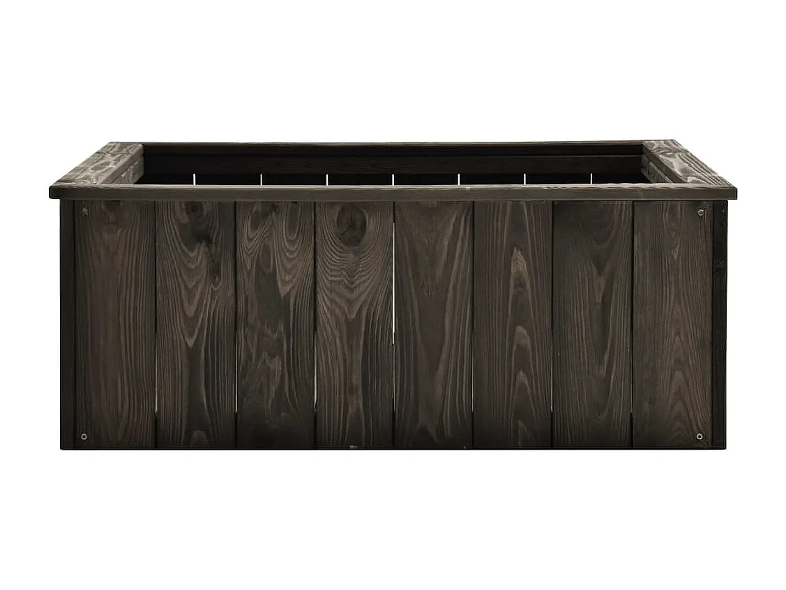 Lit surélevé Gris foncé 74x77x30 cm Bois de pin massif FR47370