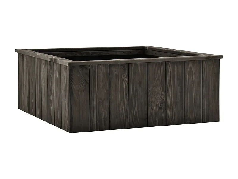 Lit surélevé Gris foncé 74x77x30 cm Bois de pin massif FR47370