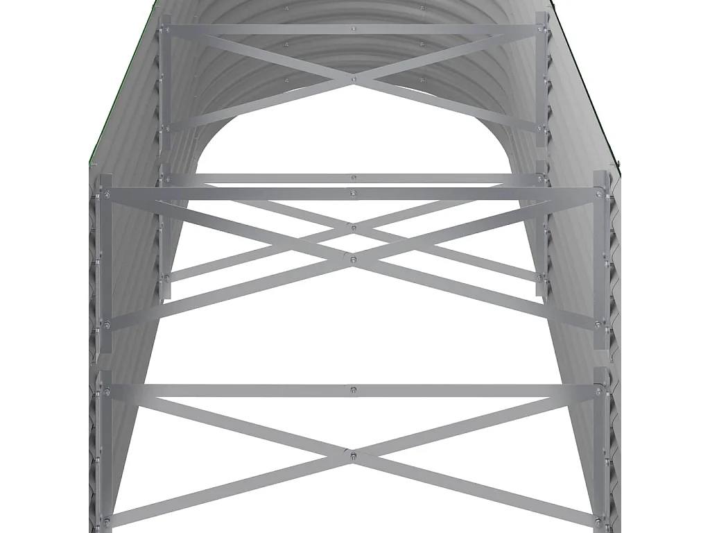 Lit surélevé de jardin Acier enduit de poudre 224x80x68 cm Vert FR13283