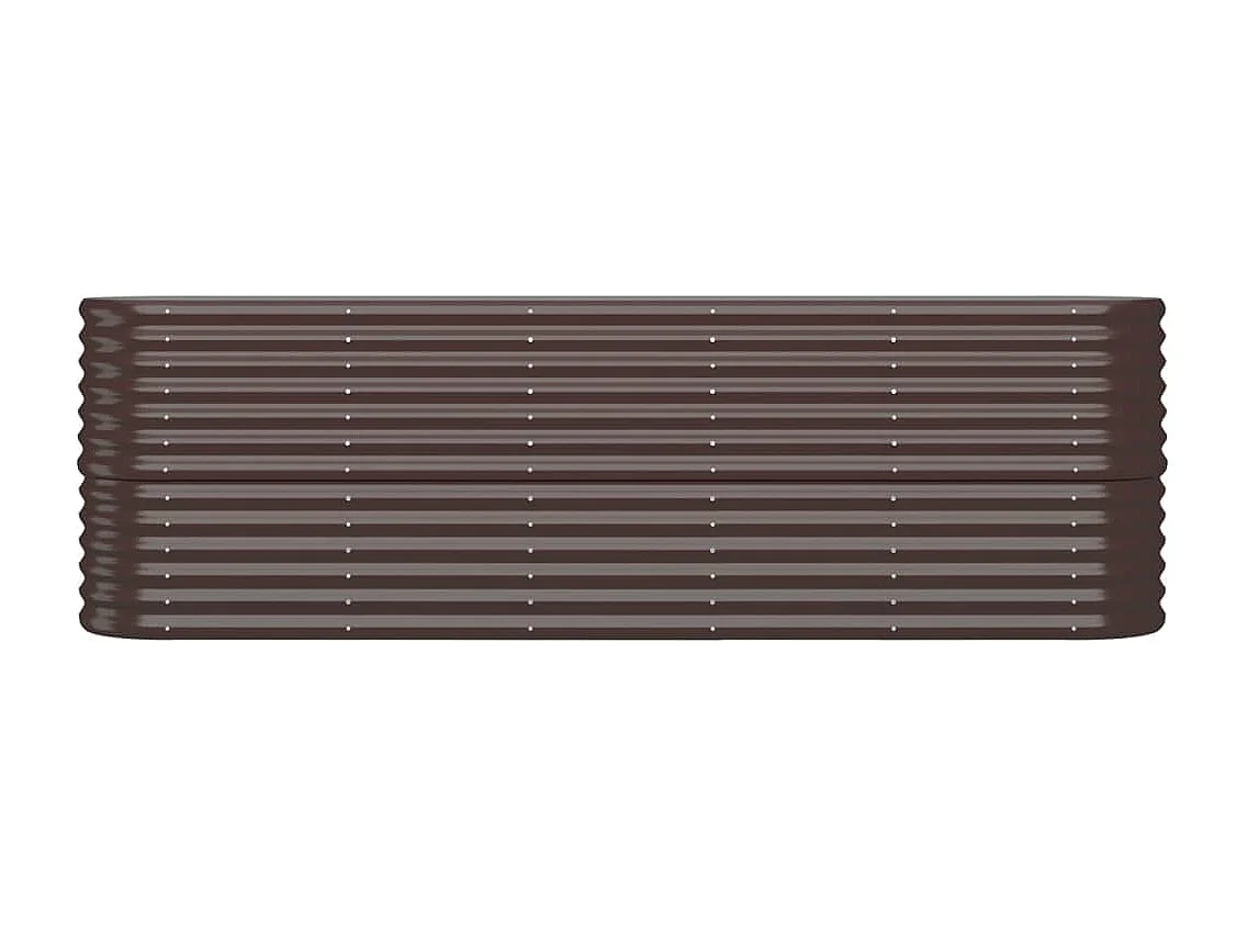 Lit surélevé de jardin Acier enduit de poudre marron FR77760