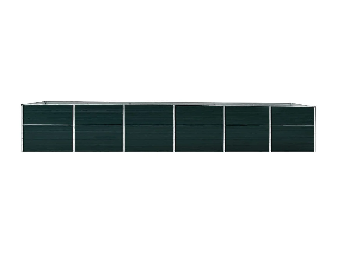 Lit surélevé de jardin Acier galvanisé 480x80x77 cm Vert FR65376