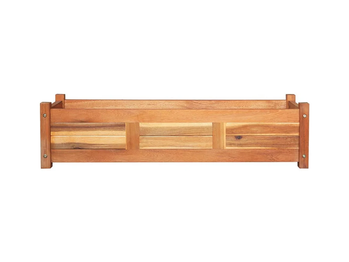 Lits surélevés de jardin 2 pcs Bois d'acacia 100x30x25 cm FR48773