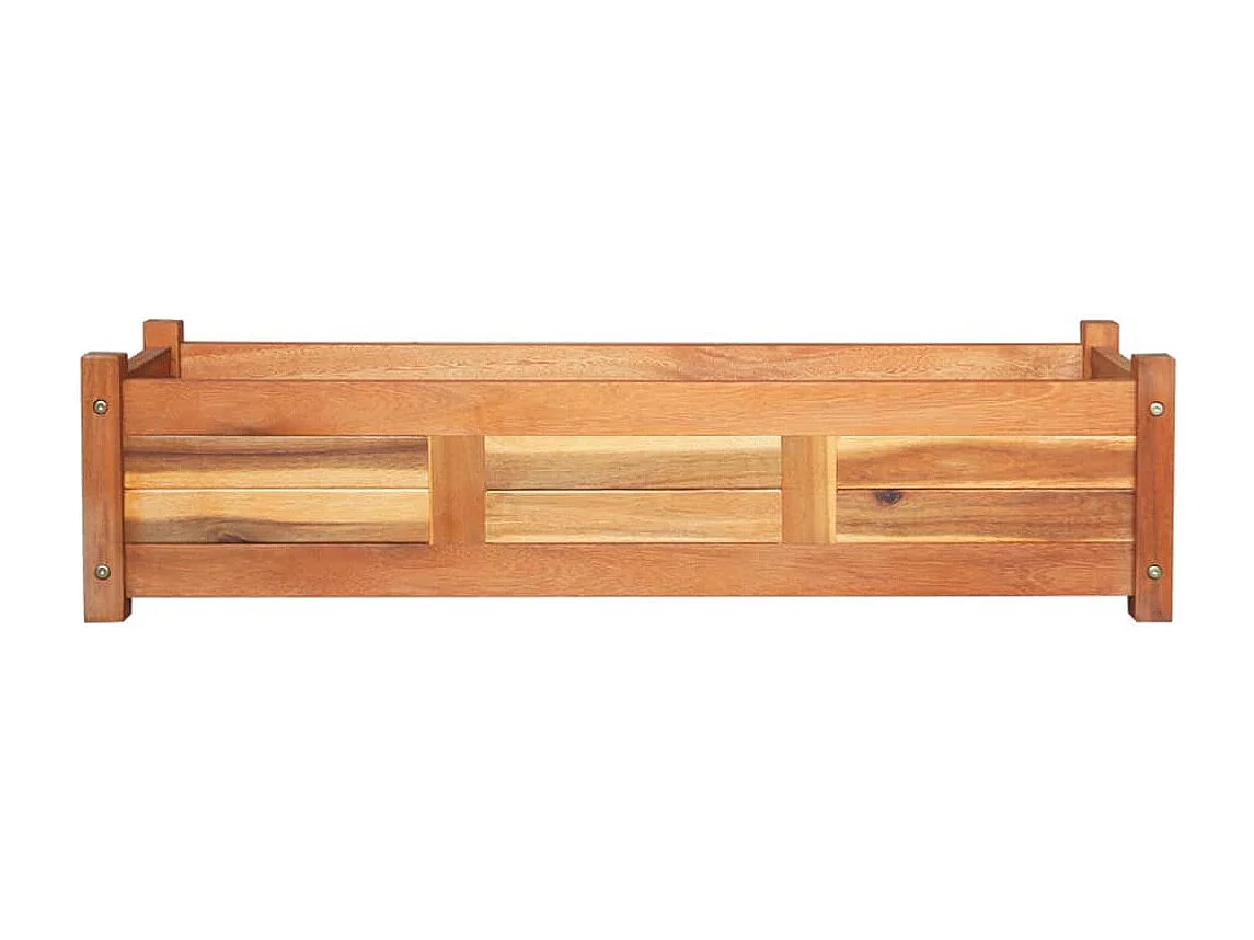 Lits surélevés de jardin 2 pcs Bois d'acacia 100x30x25 cm FR48773