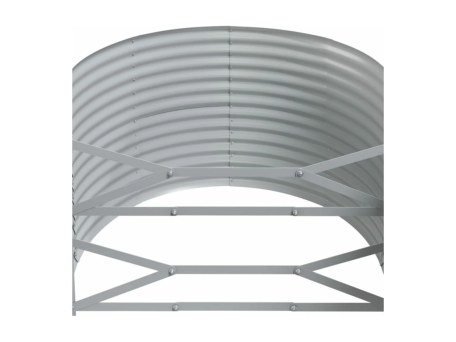 Canteiro elevado jardim 249x100x68 aço revestido a pó antracite PT554318