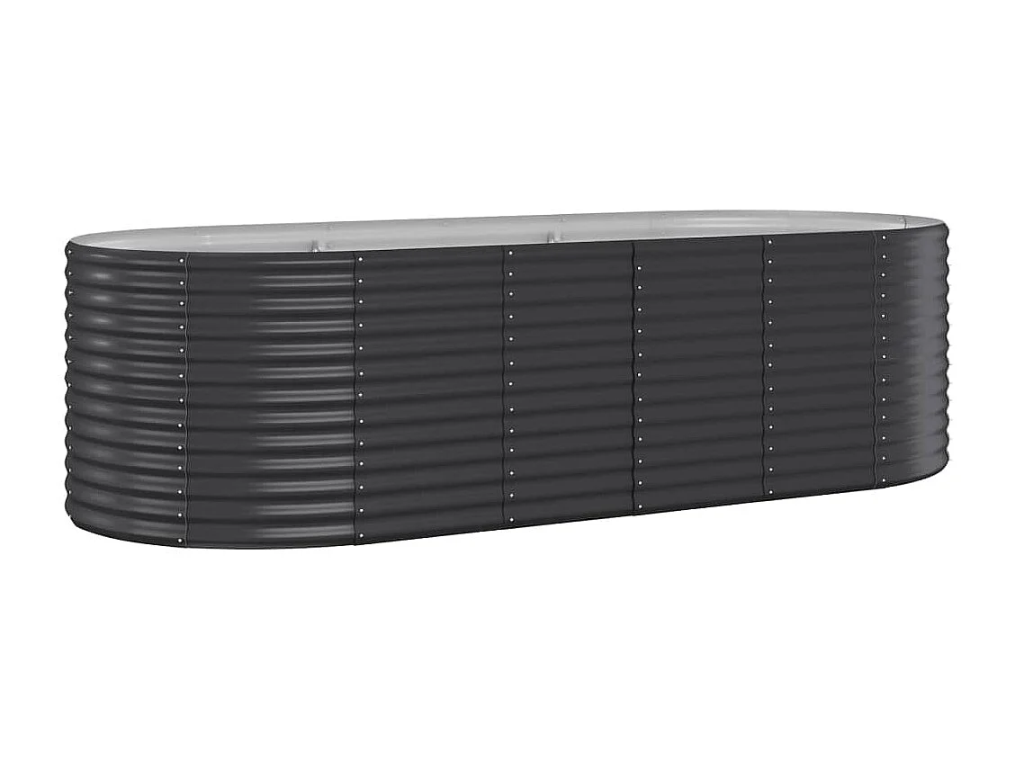 Lit surélevé de jardin Acier enduit de poudre Anthracite FR31036