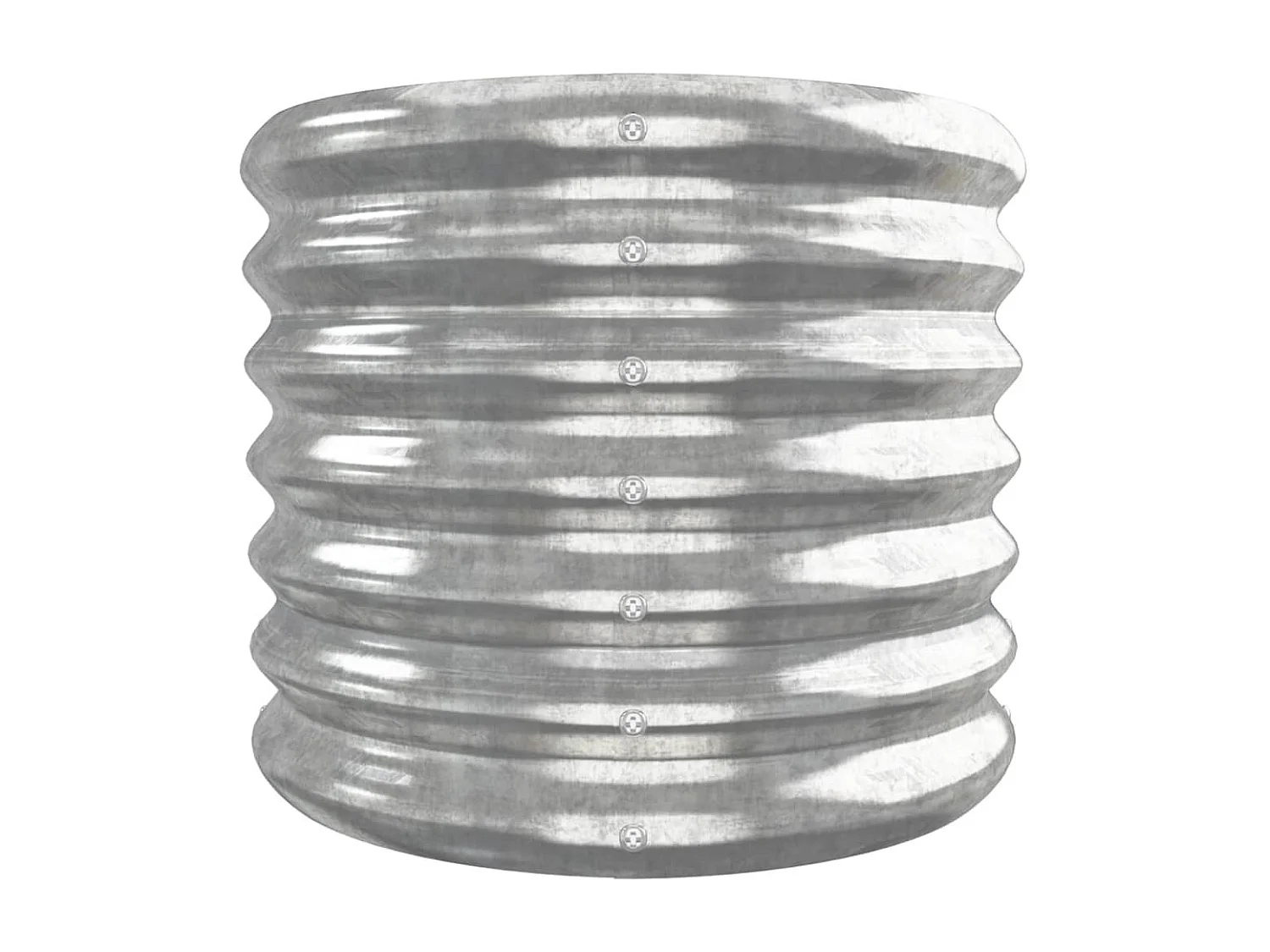 Jardinera arriate acero recubrimiento polvo plata 260x40x36 cm ES772052