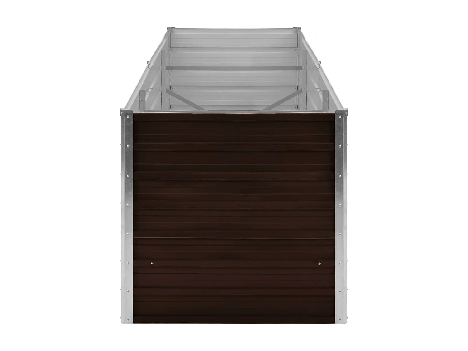 Arriate de acero galvanizado marrón 240x80x77 cm ES471457